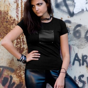 Rock on• t -shirt and leather