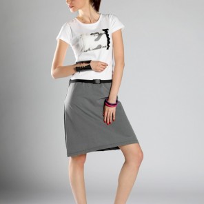 Grunger•dress in white and gray