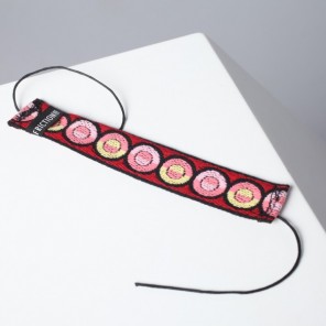 textile bracelet with circles elements
