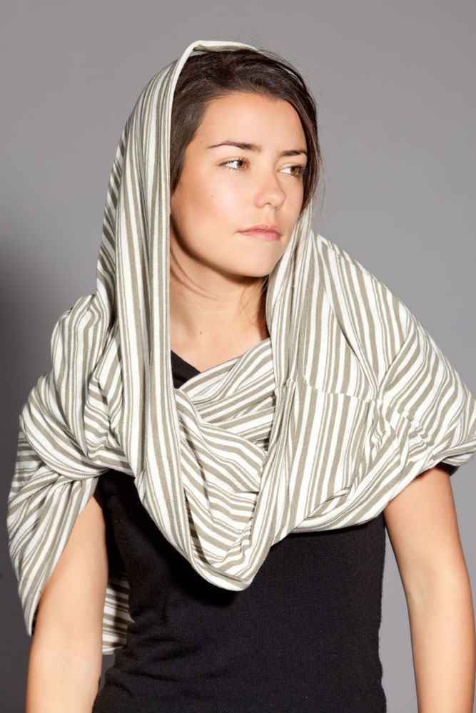 GREEN/WHITE SCARF GREEN/WHITE SCARF