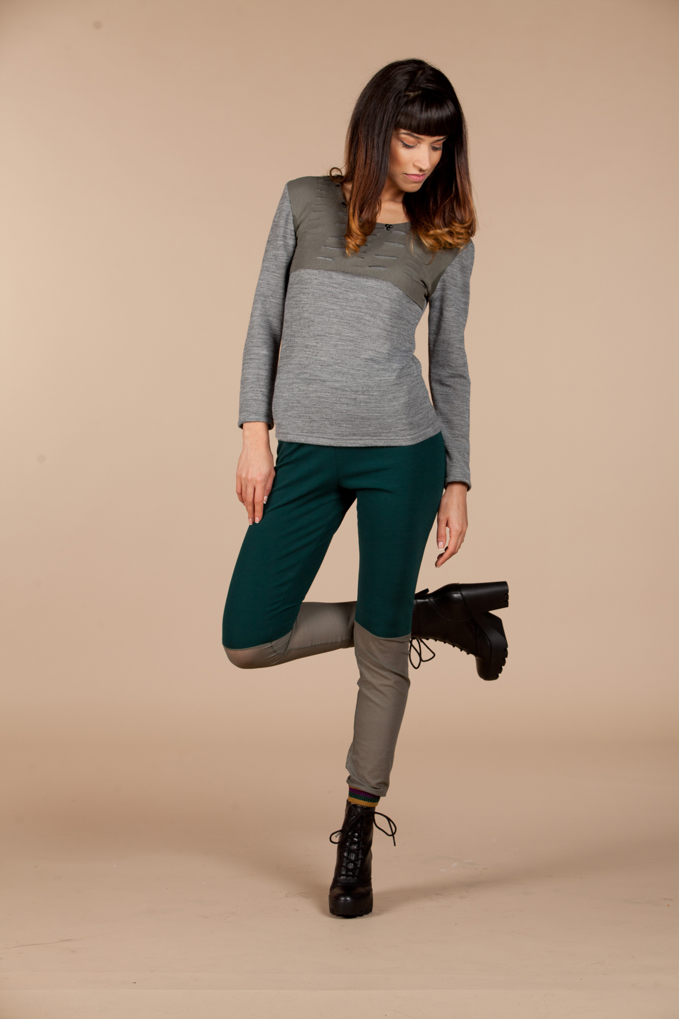 GREEN / GREY LEGGINGS GREEN / GREY LEGGINGS